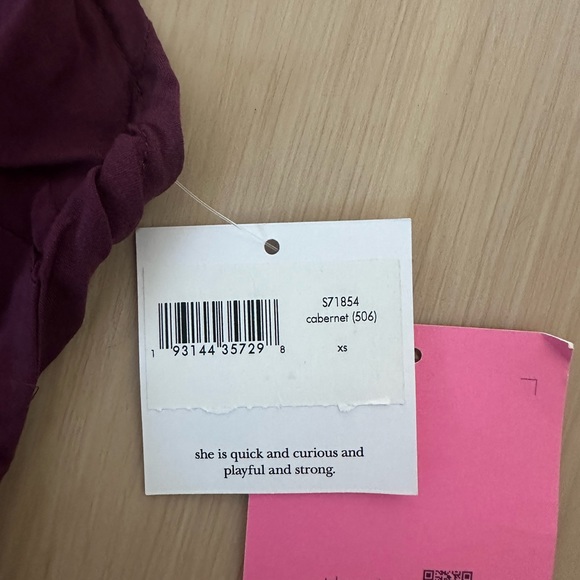 NWT Kate Spade Solid Flare Romper Sz extra small xs beach coverup - Picture 4 of 4